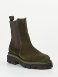 Mannori – Chelsea Boots aus Veloursleder Olivgrün