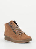 Semler – Keilboots aus Veloursleder cognacfarben