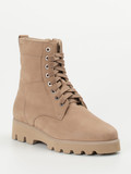 Sioux - Schnürstiefelette aus Nubukleder in beige