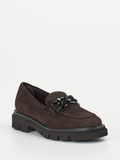Mannori – Chunky Slipper aus Veloursleder Dunkelbraun