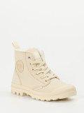 Palladium – Schnürboots aus Nubukleder beige