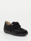 Varomed – Komfortslipper aus Stretch und Veloursleder schwarz