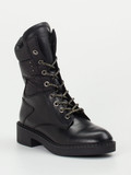 Piedi Nudi – Schnürboots aus Kalbleder Schwarz