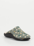 Westland – Pantoffeln aus Wollfilz graugrün gepunktet