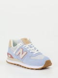 New Balance – Retro-Sneaker aus Veloursleder hellblau