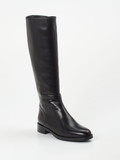 Andrea Puccini – Kniehohe Stiefel aus Kalbleder Schwarz