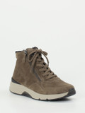 Gabor Comfort – High-Top-Sneaker aus Veloursleder Taupe