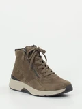 Gabor Comfort – High-Top-Sneaker aus Veloursleder Taupe