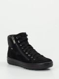 Legero – Schnürstiefelette aus Veloursleder schwarz