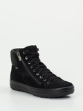 Legero – Schnürstiefelette aus Veloursleder schwarz