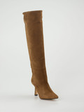 Konstantin Starke – Overknee-Stiefel aus Veloursleder Braun