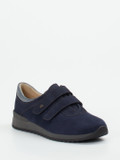 Finn Comfort – Klettverschluss-Halbschuh aus Stretchmaterial blau