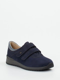 Finn Comfort – Klettverschluss-Halbschuh aus Stretchmaterial blau