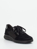 Semler – Komfort-Sneaker aus Veloursleder schwarz