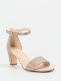 Gabor – High Heel Sandalette aus Metallicleder Roségold