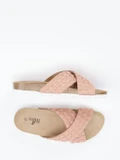 Thies – Pantolette aus Textil in Altrosa