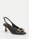 Konstantin Starke – Slingback-Pumps aus Lammleder schwarz