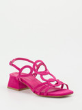 Andrea Puccini – Sandalette aus Veloursleder pink