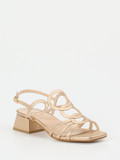 Andrea Puccini – Riemchensandale aus Metallicleder gold
