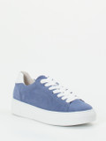 Gabor Comfort – Plateau-Sneaker aus Veloursleder blau