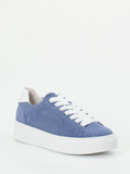 Gabor Comfort – Plateau-Sneaker aus Veloursleder blau