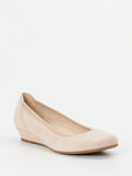 Gabor Comfort – Keilballerinas aus Veloursleder beige