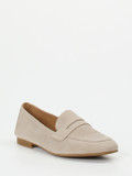 Gabor – Loafer aus Veloursleder in Beigegrau