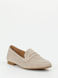 Gabor – Loafer aus Veloursleder in Beigegrau