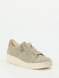 Gabor – Low-Top Sneaker aus Veloursleder Salbeigrün