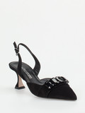 Kennel & Schmenger – Slingpumps aus Veloursleder schwarz