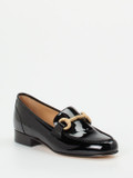 Mannori – Loafer aus Lackleder schwarz goldfarbene Spange