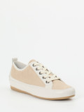 Semler – Low-Top Sneaker aus Veloursleder beige