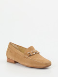Sioux – Loafer aus Veloursleder in Sandbeige