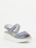 Semler – Komfort-Sandalen aus Veloursleder blau