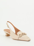 Andrea Puccini – Slingback-Pumps aus Lammleder Beige
