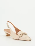 Andrea Puccini - Slingpumps aus Lammleder in beige