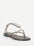 Konstantin Starke – Zehentrenner-Sandalen aus Metallicleder