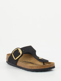 Birkenstock – Zehentrenner aus Nubukleder schwarz