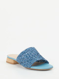 Andrea Puccini – Mules aus Flechtleder in Blau