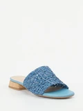 Andrea Puccini – Mules aus Flechtleder in Blau