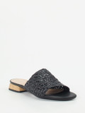Andrea Puccini – Mules aus Flechtleder in Schwarz