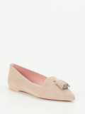 Pretty Ballerinas – Loafer-Ballerinas aus Veloursleder Beige