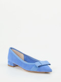 Andrea Puccini – Ballerinas aus Veloursleder kornblumenblau