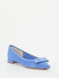 Andrea Puccini – Ballerinas aus Veloursleder kornblumenblau