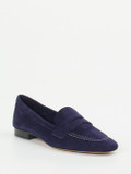 Andrea Puccini – Loafer aus Veloursleder in Tiefblau