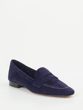 Andrea Puccini – Loafer aus Veloursleder in Tiefblau