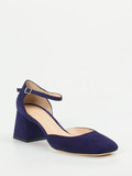 Konstantin Starke – Pumps aus Veloursleder tiefviolett