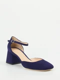 Konstantin Starke – Pumps aus Veloursleder tiefviolett