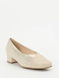 Hassia – Blockabsatz-Pumps aus Veloursleder Beige
