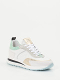 Piedi Nudi – Low-Top Sneaker aus Kalbleder Weiß-Gold